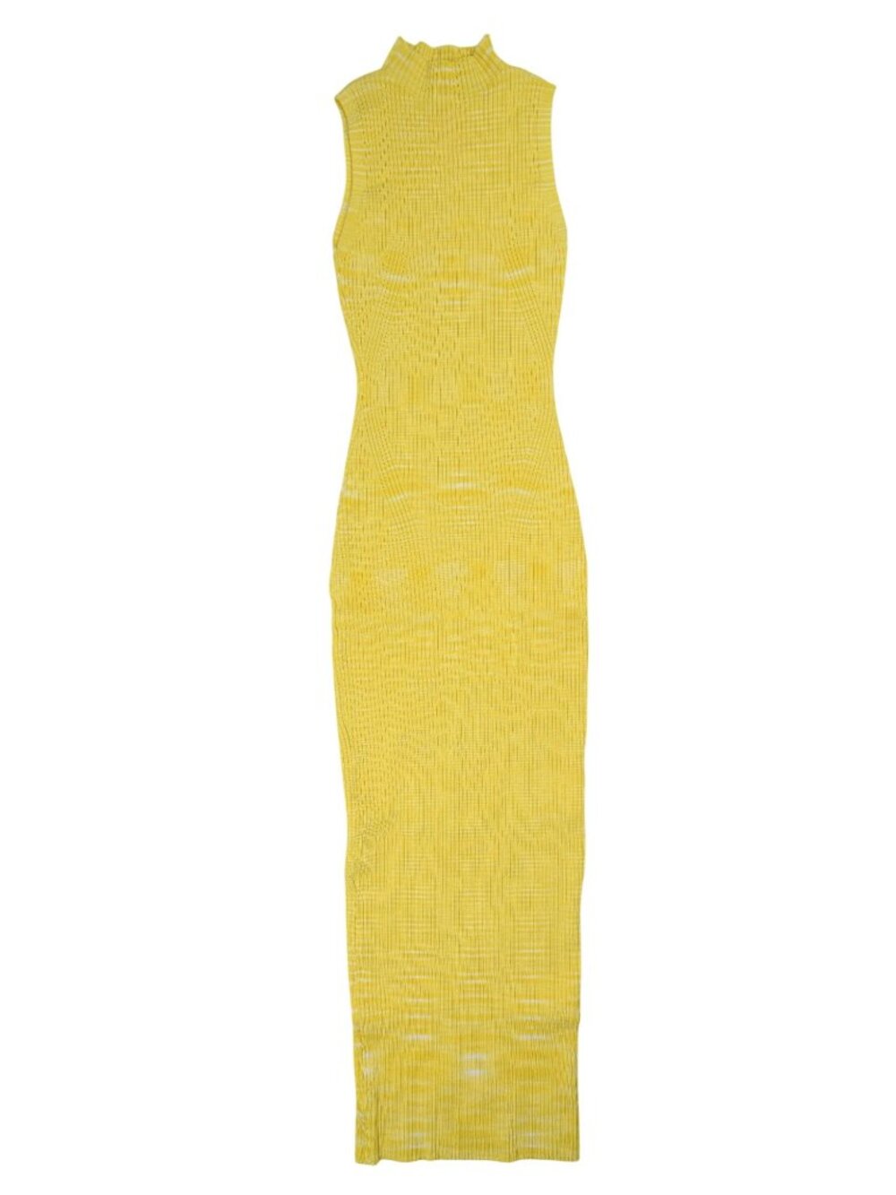 By Johnny Riley Rib Panel Knit Midi Dress in Lemon